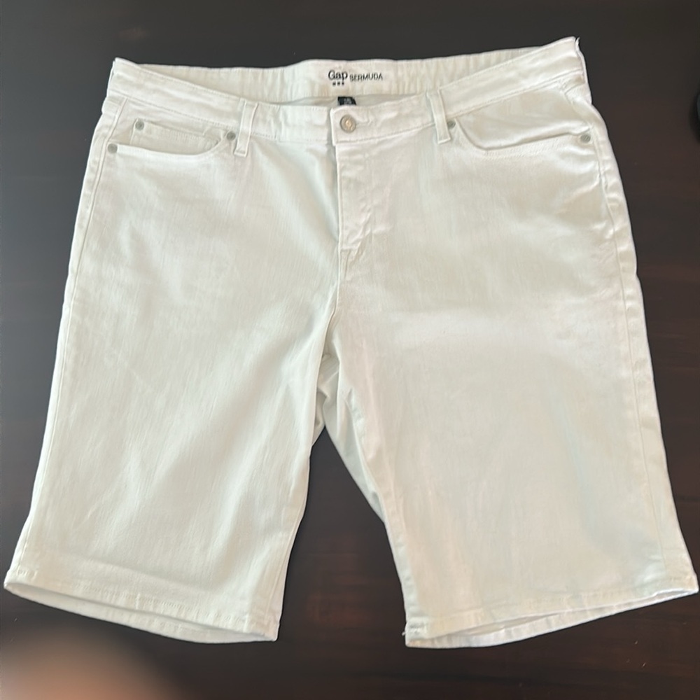 GAP White Bermuda Shorts Women Size 18 - Picture 13 of 13